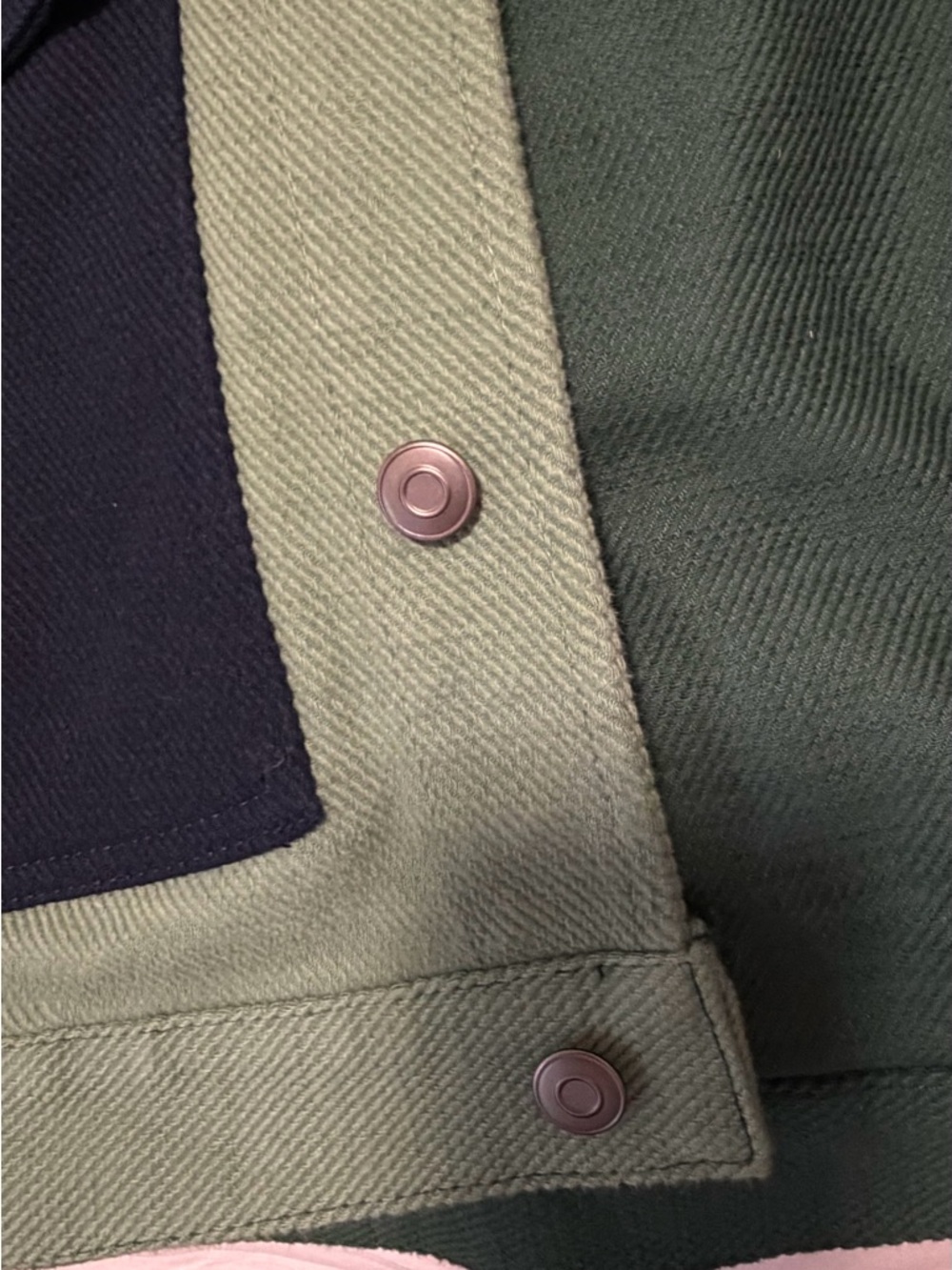 Zara Green and Royal Blue Colorblock Jacket - Picture 7 of 7